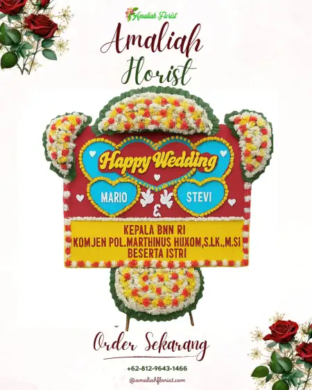 Papan Bunga Pernikahan Mataram Ilir